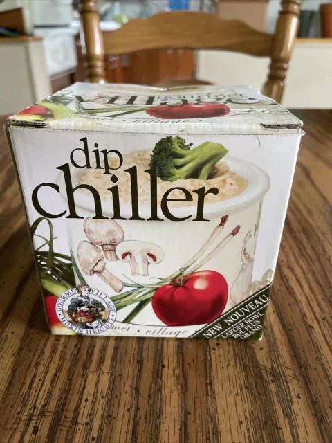 Gourmet Village  Party Dip Chiller ~~ Vegetable   Pattern In Box