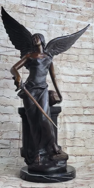 Real Bronze Metal Statue Classical Nike of Samothrace Victory Sculpture Decor