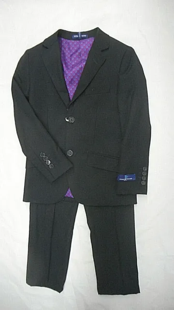 Boys Giorgio De Paulino Deep Navy Blue 2PC. Suit Sizes Slim/Reg. & Husky 8 - 20