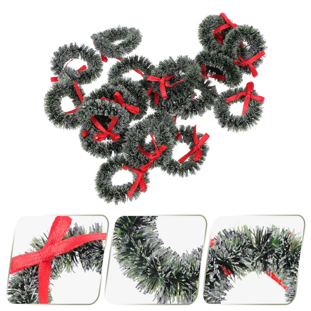 Weihnachten Hängen Kränze Künstliche Bogen Kerze Ringe Grünen Kranz Kränze