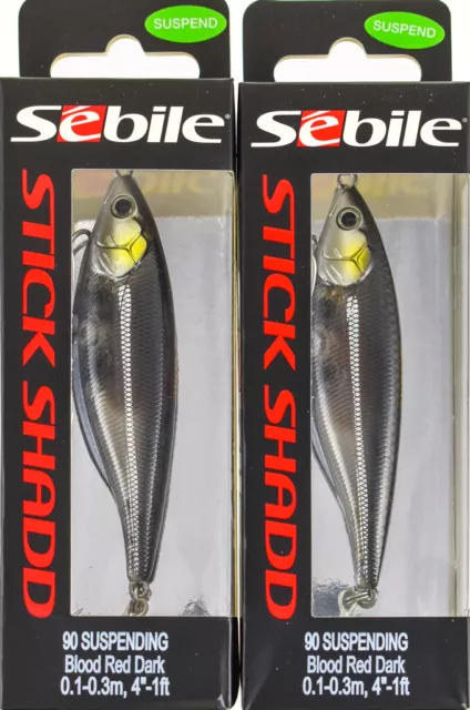 (Lot Of 2) Sebile Stick Shadd Ss-090-Su-Brdk 1/2Oz 1404935 Blood Red Dark Bm8217