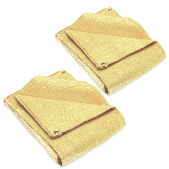 2 pack - Welding Blanket 4x6 Fiberglass. Cover, Retardant | Fireproof. Therma...