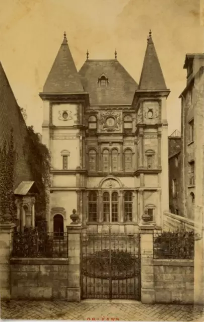 France Orléans Maison de Diane de Poitiers  Vintage albumen print, carte cabinet