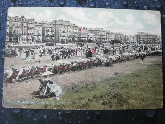 Church Parade, Southsea Common, Hampshire - posted 1910