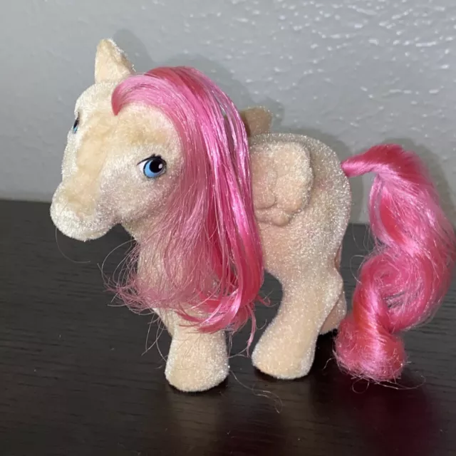 Vintage My Little Pony Best Wishes G1 So Soft Flocked Fuzzy "PEGASUS" 1983