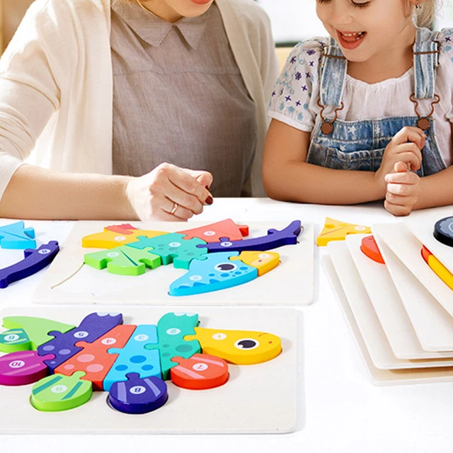 1 Set Dinosaurier-Puzzle-Spielzeug, lustig, attraktiv, fördert die Entwicklung
