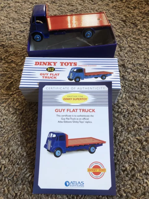 Atlas Editions Dinky Toys 512 - Guy Flat Truck - Blue/Red