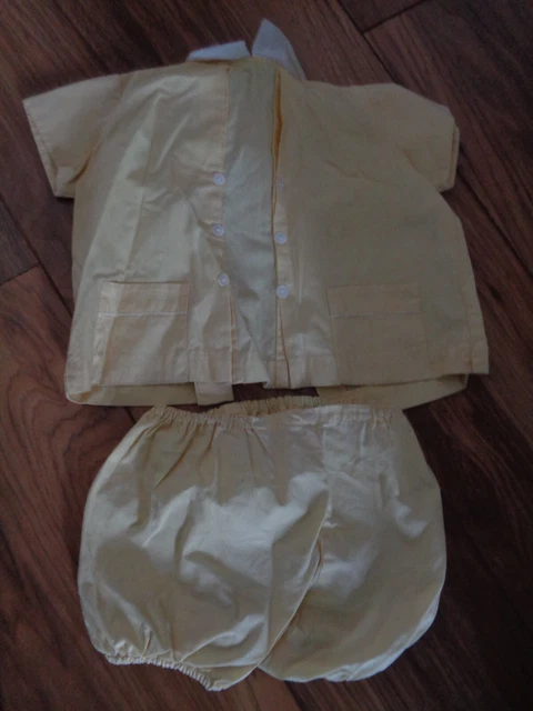 Set 2 pezzi vintage anni '60 camicia gialla, pantaloni marca ehoin wear