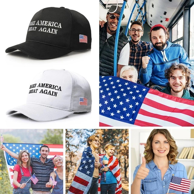 Trump 2024 MAGA Hat 45-47 Embroidered Make America Great Again Donald Trump Slogan USA Flag Cap Trump Merchandise For Woman Men