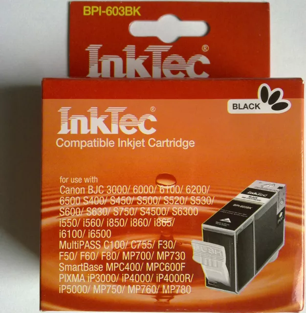 InkTec BPI-603BK für Canon BJC 3000/MultiPASS c100/SmartBase/PIXMA iP3000/MP780