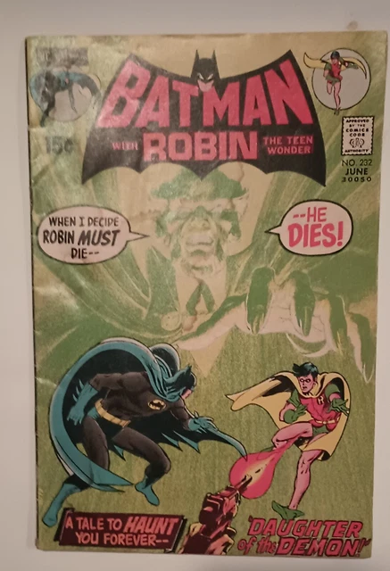 Batman # 232 - 1st Ra’s al Ghul Neal Adams . MAJOR KEY!!!    cover has staining