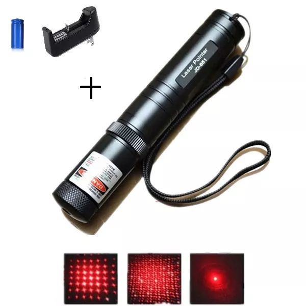 Ultra - Pointeur laser rouge stroboscope 2 en 1-1mw- batterie + chargeur