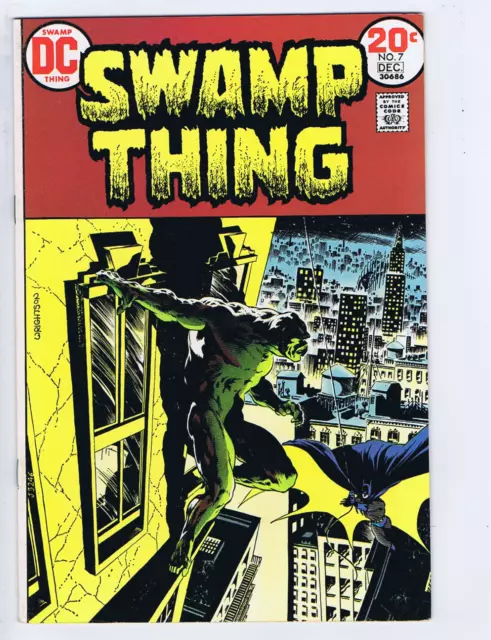 Swamp Thing #7 DC Pub 1973 Night of the Bat ! Batman crossover