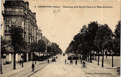 CPA Charenton-panorama de la rue de paris instead of schools (659601)