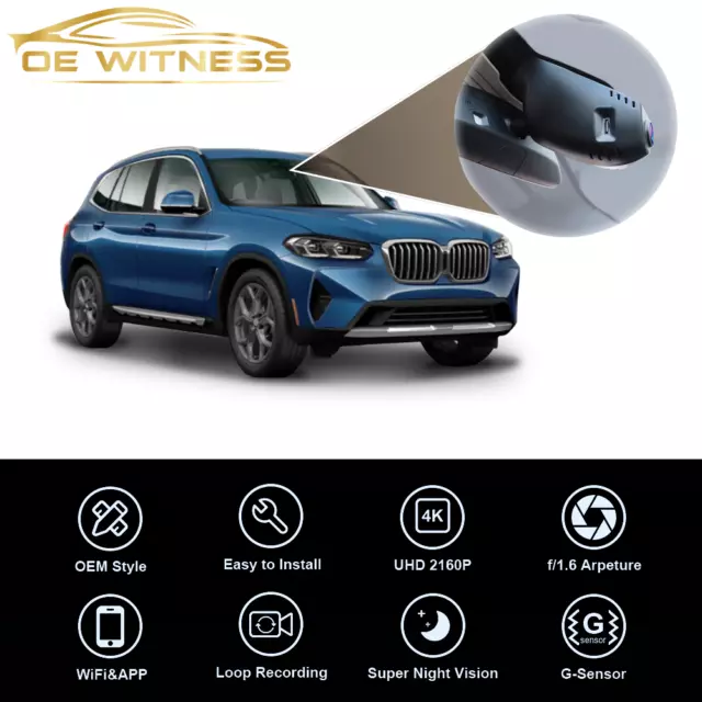 OE Witness 4K Ultra HD Plug & Play Front & Rear Dash Cam BMW X4 2019 - 2022