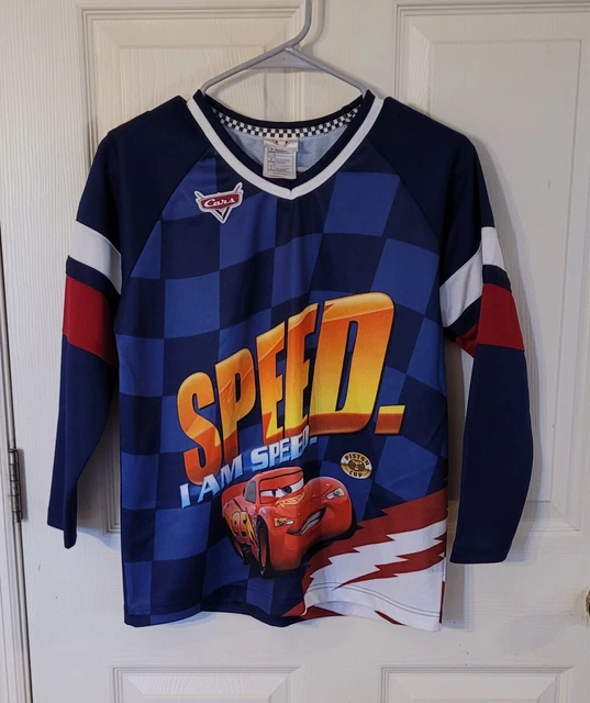 DISNEY STORE LIGHTNING McQueen Cars Team McQueen Long Sleeve Jersey