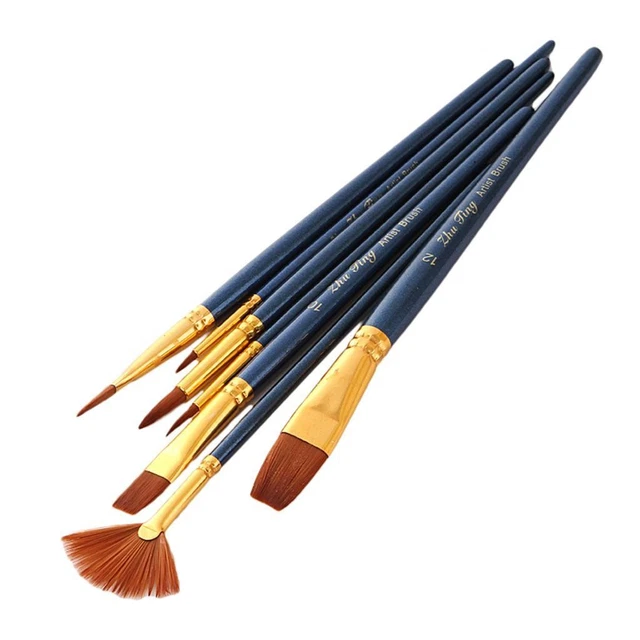 Set De 3 Pinceaux Texture Pour Peinture Acrylique, Huile, Aquarelle - Poils Nylon/Laine - Pour Débutants Et Loisirs Créatifs - 5