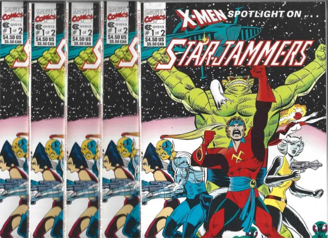 X-Men Spotlight On... Starjammers #1 Lot Of 5 (Nm) Copper Age