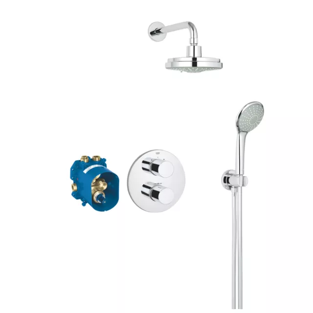 Grohe Grohtherm 3000 Cosmopolitan Brauseset chrom 34399 / Duschset, Unterputz