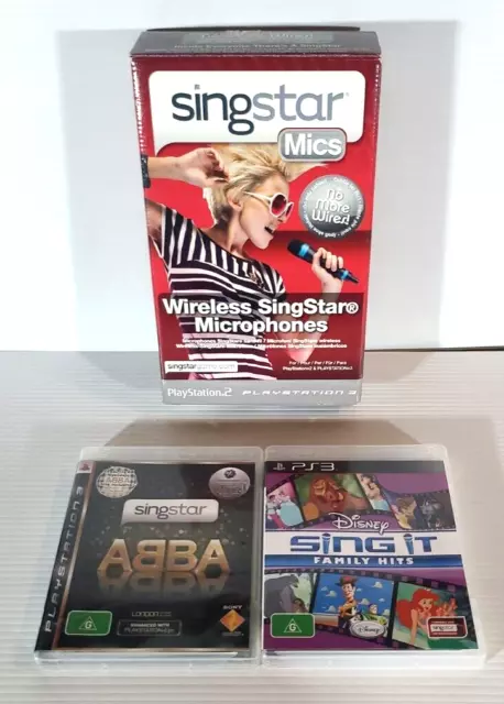 SINGSTAR Wireless Microphones PS2 PS3 PS4 PS5 + Back To The 80's 80sFREE  REGION