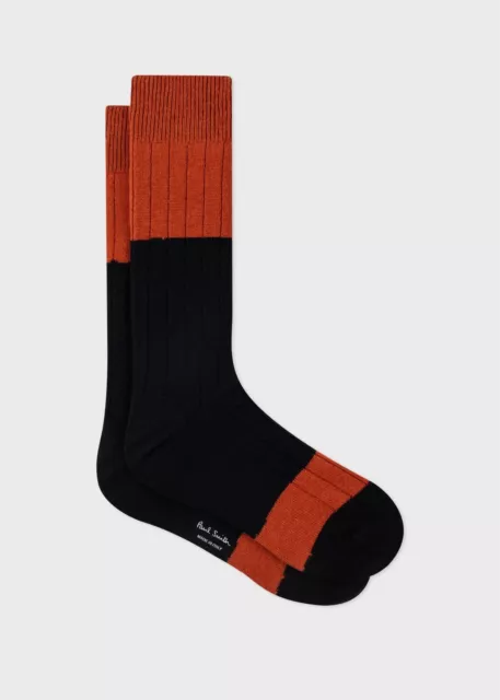 NWT $100 Paul Smith Cashmere Block Striped Socks. Made In Italy. Luxe!