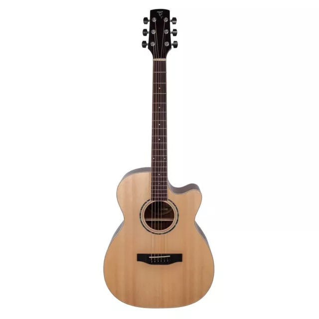 Timberidge '1 Series' Spruce Solid Top Acoustic-Electric Small Body Cutaway Guit