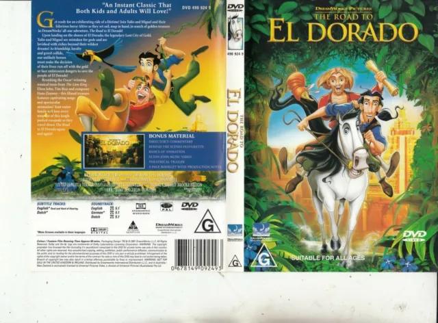 THE ROAD TO El Dorado-2001-Dreamworks Pictures-Animated Movie-DVD £12. ...