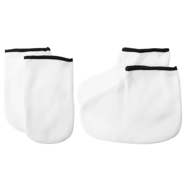 2 pares de guantes de lavado corporal tela de Terry guantes herramientas de cera suministro guantes exfoliantes