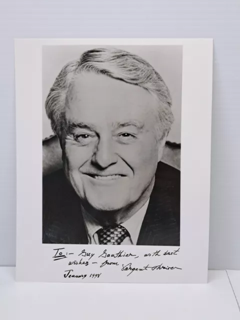 Sargent Shriver  Signed  8 X 10 Photo  Peace Corps Kennedy family