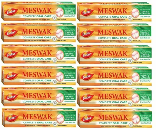 12 X 200G Meswak Toothpaste Dabur- Prevent Tooth Decay Toothpaste- Ayurvedic