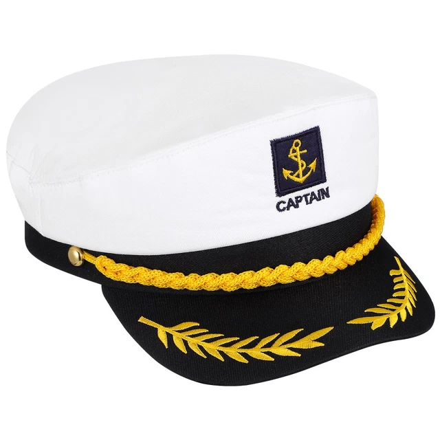 ADULT COSTUME ACCESSORY Yacht Boat Hat Embroidered Captain Miss Hats ...