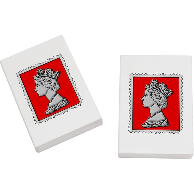 2 x 45 mm 'Englischer Briefstempel' Radierer/Gummi (ER00027124)