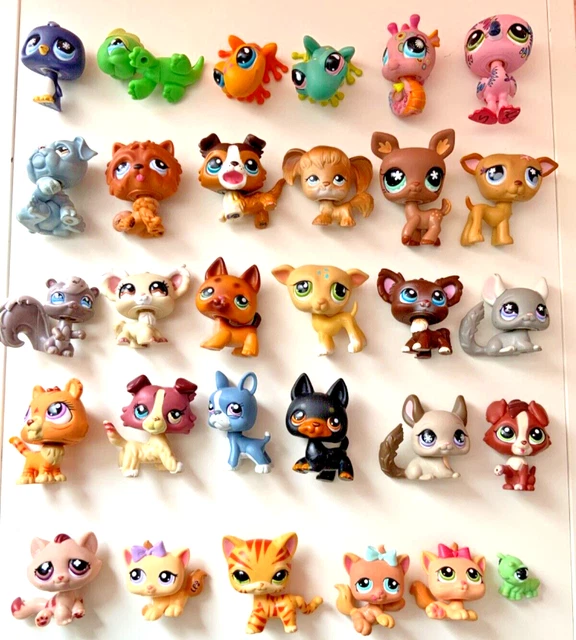 LITTLEST PET SHOP Lot of 30 pets ACCEPTABLE condition Tiger, Collie