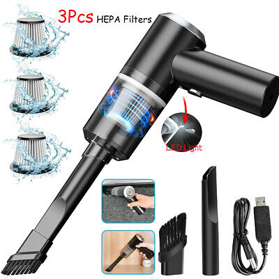 Cordless Handheld Vacuum Cleaner Rechargeable Car Auto Wet Dry Duster +3*Filters