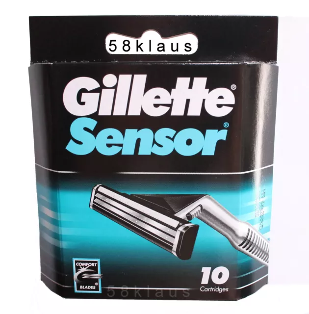 10 Gillette Sensor Rasierklingen Klingen 10 Stück in OVP Ersatzklingen 2