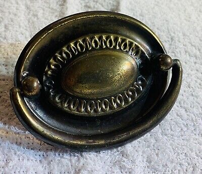 Bronze Brass Chippendale Hepplewhite Oval Antique Drawer Pull 2 1/2”center