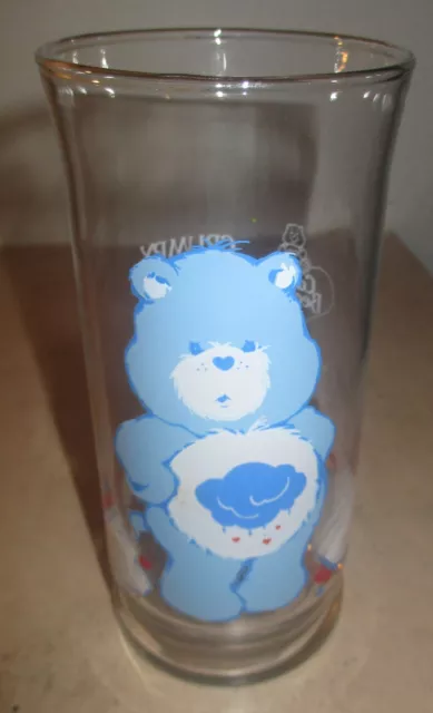 American Greetings Corp 1983 Pizza Hut collector series drinking glass Care Bear