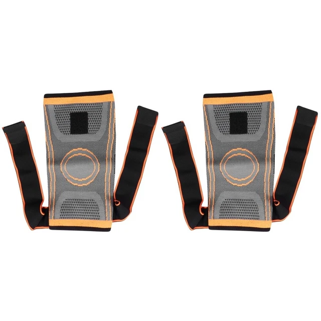 2 pezzi manicotto ginocchio protezione ginocchio cuscinetto ginocchi supporto (grigio)