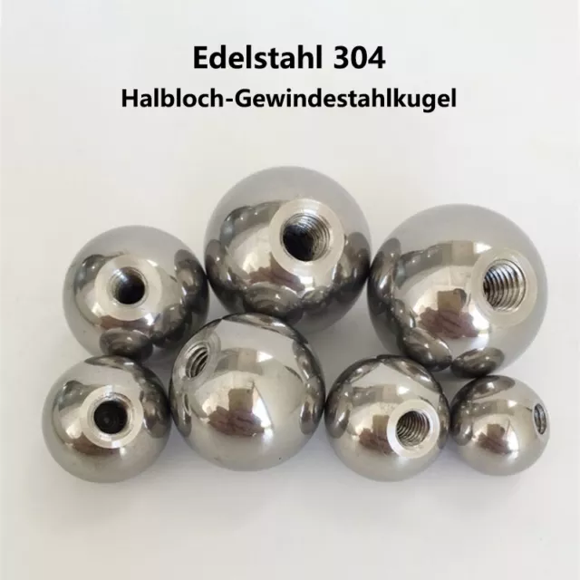 Edelstahl Stahlkugeln Mit Halbgewinde Kugellager Ø 9.5mm Bis 60mm丨M6 M8 Gewinde 3