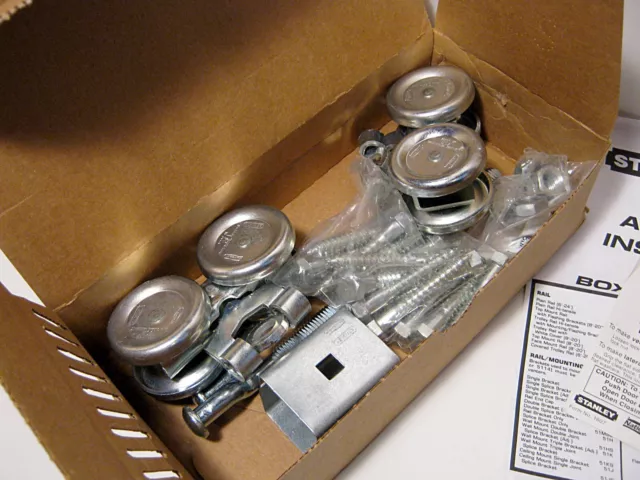 Stanley Box Rail Hangers N112-359 Nos. 5023 One Pair 9" Bolt Zinc Plated