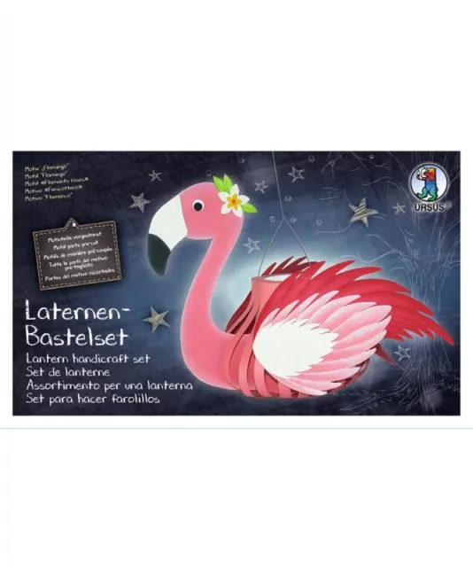 Laternen-Bastelset / Lampions "Flamingo" - Laterne zum basteln und selber machen