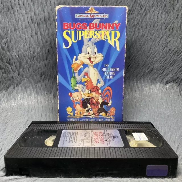 Bugs Bunny Superstar VHS 1988 Tape Classic Looney Tunes Cartoons Vintage Film