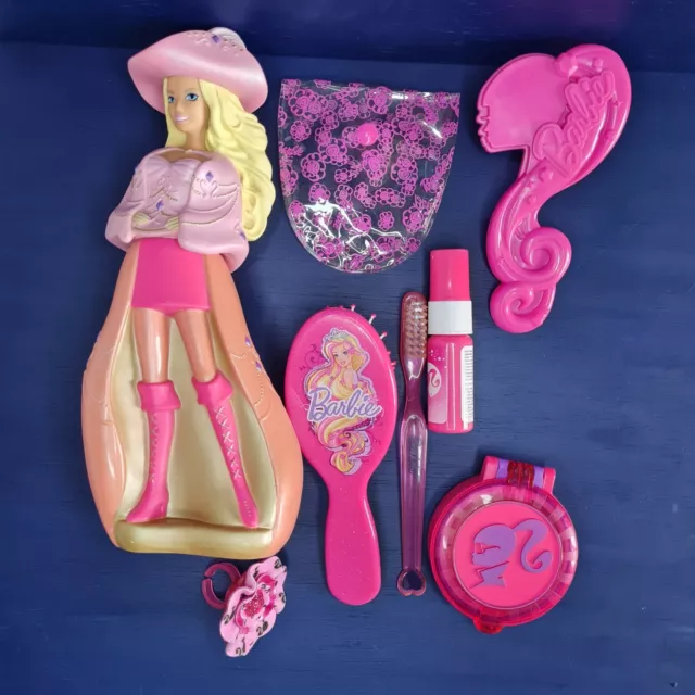 Lot De Petits Objets Publicitaires Barbie Bouteille, Porte Monnaie Et Autres