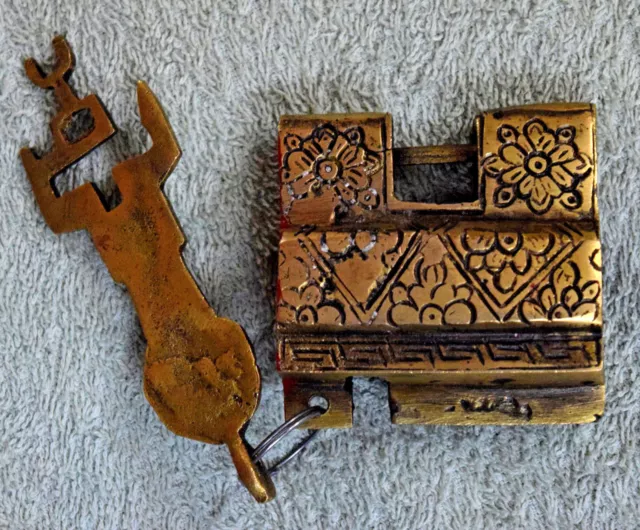 Brass Tricky Puzzle Lock Antique Style Handmade Heavy Tricky Padlock Gifts GT01