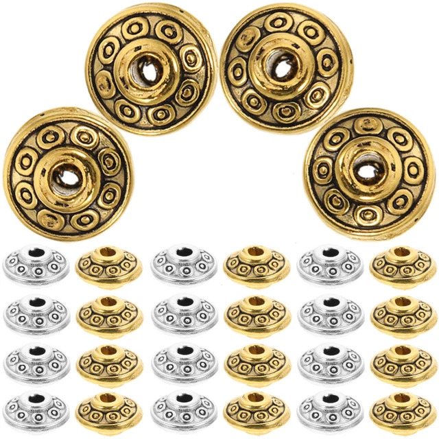 100 pcs Legierung Halskette Armband DIY Charms Round Form Schmuck Spacer Perlen