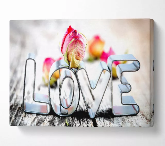 Valentines Day Love Rose Canvas Wall Art Home Decor Large Print