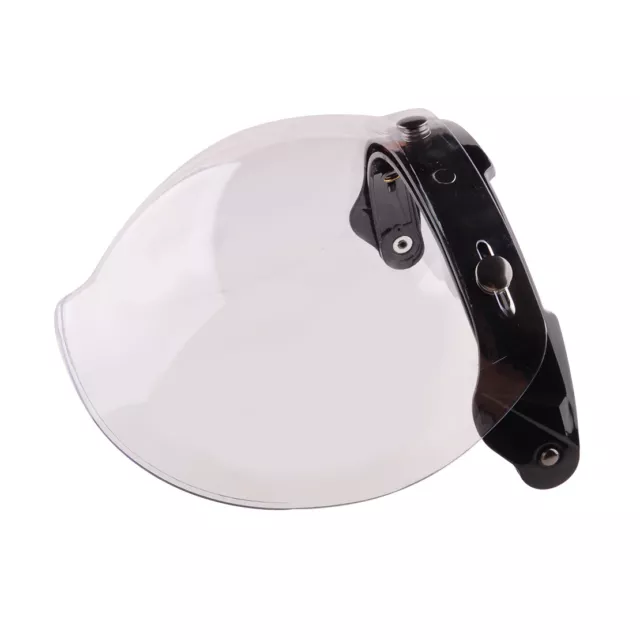 3-Snap Motorcycle Retro Helmet Bubble Visor Shield Lens Flip Up jm 3