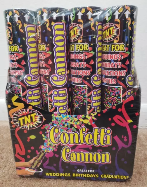 Confetti Cannon TNT Great For Weddings Birthdays Graduations 12 Pack NEW