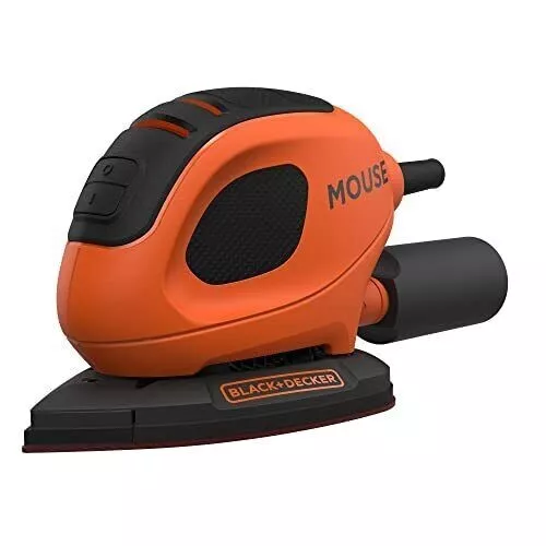 BLACK+DECKER 55 W Detail Mouse Electric Sander with 6 Sanding Sheets, BEW230-GB