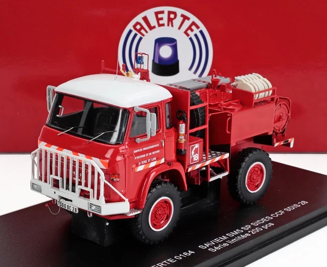 Maquette 1/43 - Camion De Pompiers SAVIEM SM7 Rocher FPT - Eure-et-Loir